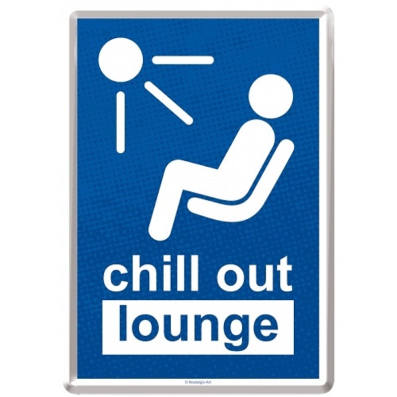 Nostalgic Μεταλλική κάρτα σε φάκελο 'Achtung Chill Out Lounge'