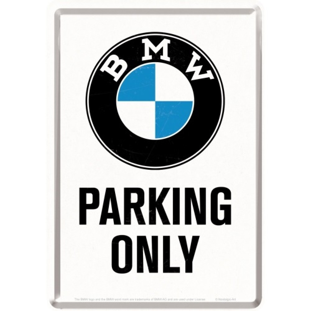 Nostalgic Μεταλλική κάρτα σε φάκελο "BMW - Parking Only"