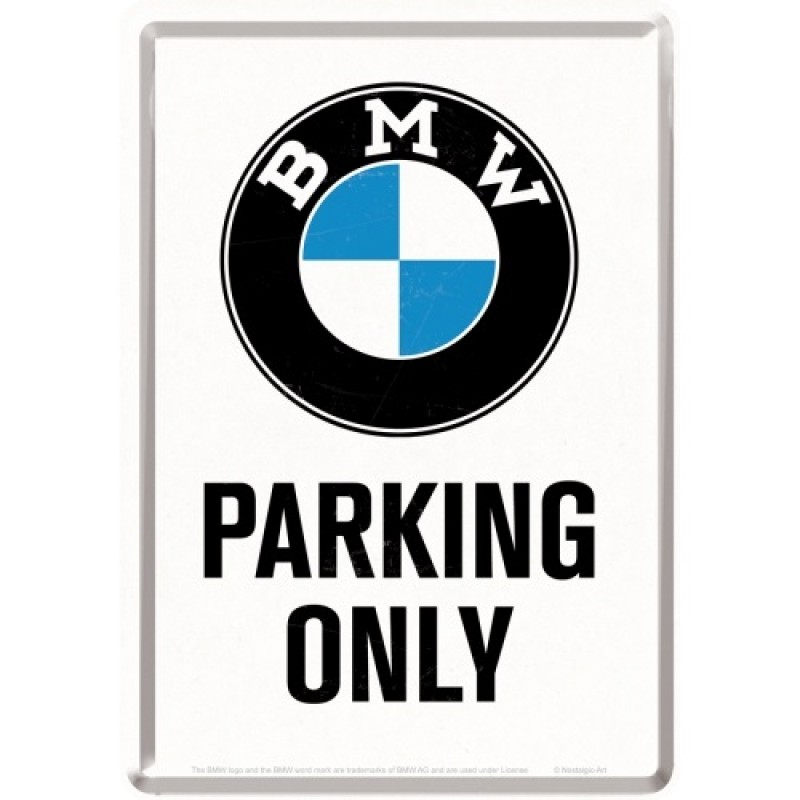 Nostalgic Μεταλλική κάρτα σε φάκελο 'BMW - Parking Only'