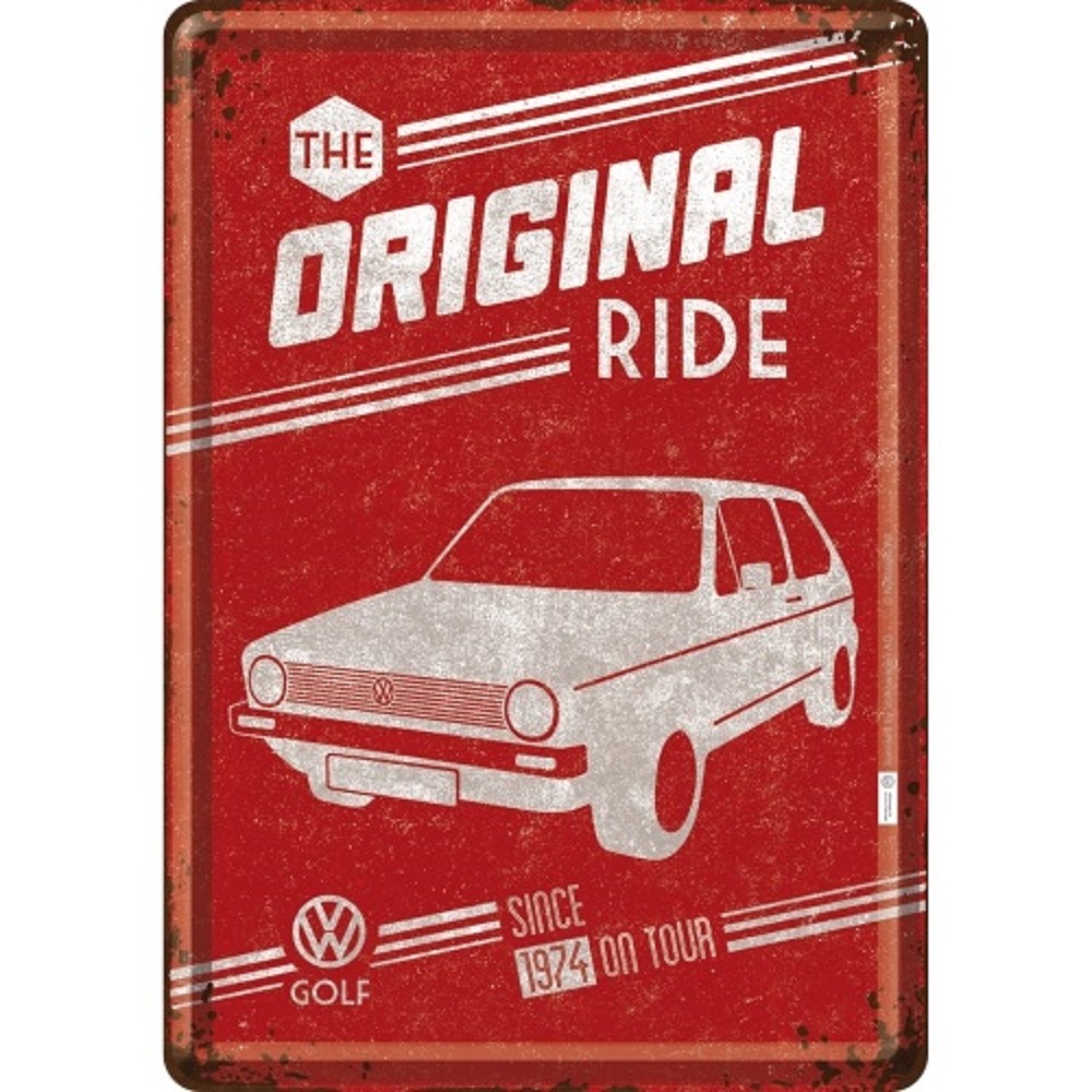 Nostalgic Metal Card VW Golf - The Original Ride