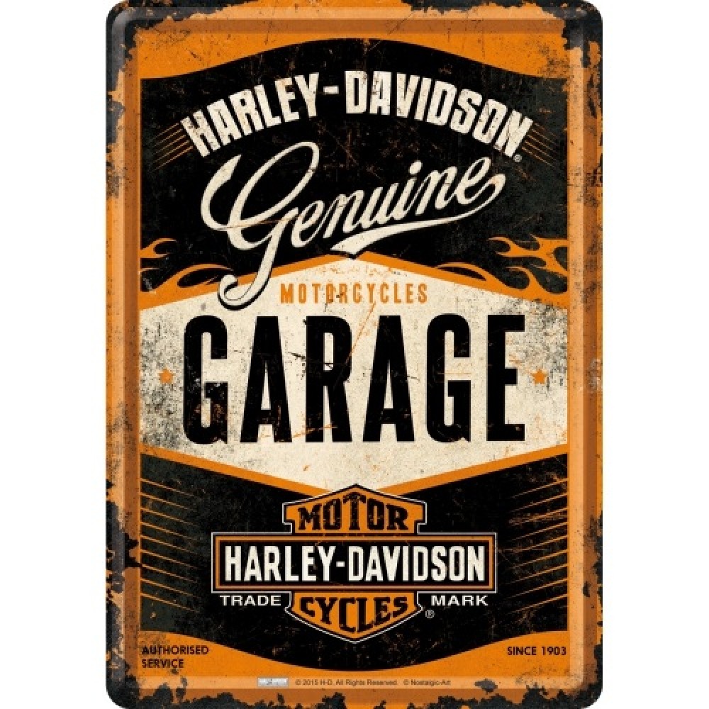 Nostalgic Μεταλλική κάρτα σε φάκελο Harley-Davidson Garage