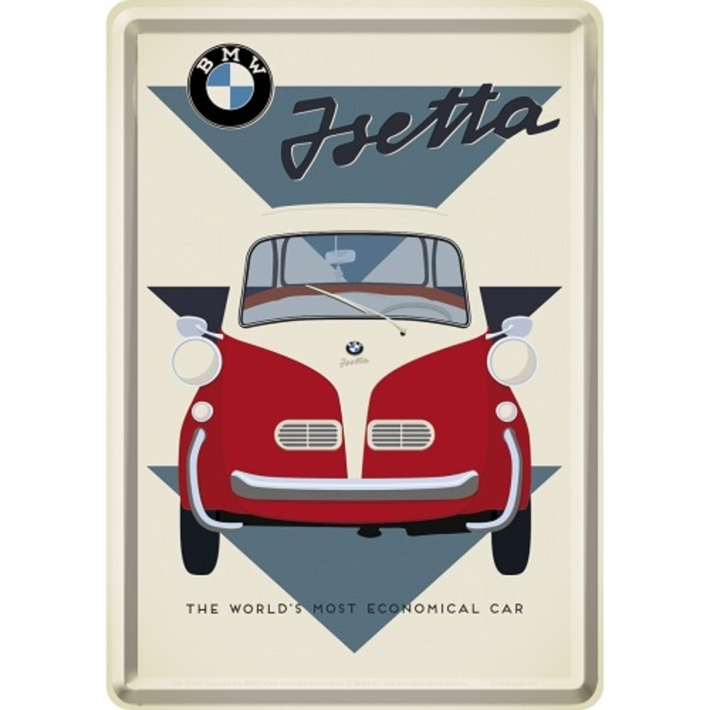 Nostalgic Metal Card BMW - Isetta Economical Car