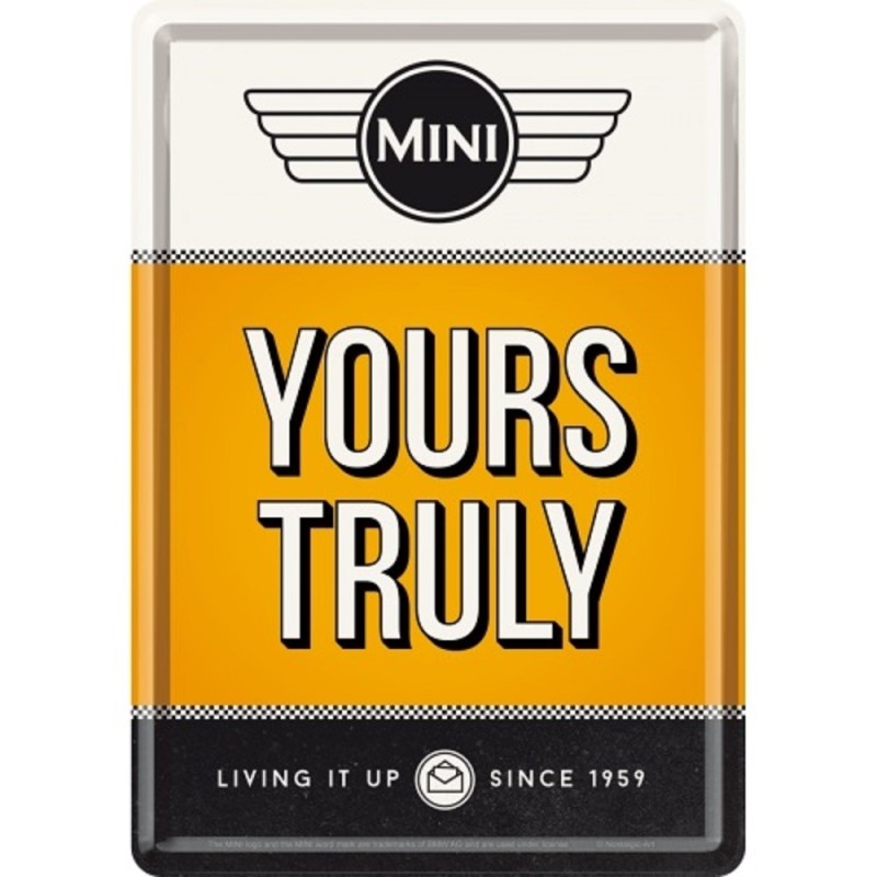 Nostalgic Μεταλλική κάρτα σε φάκελο Mini MINI - Yours Truly Orange