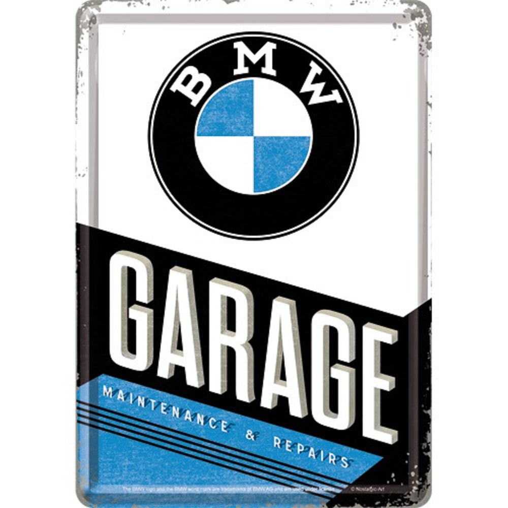 Nostalgic Metal Card BMW - Garage