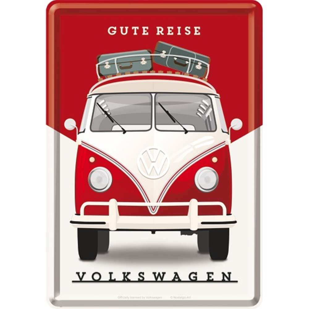 Nostalgic Metal Card 10x14 Volkswagen VW - Gute Reise