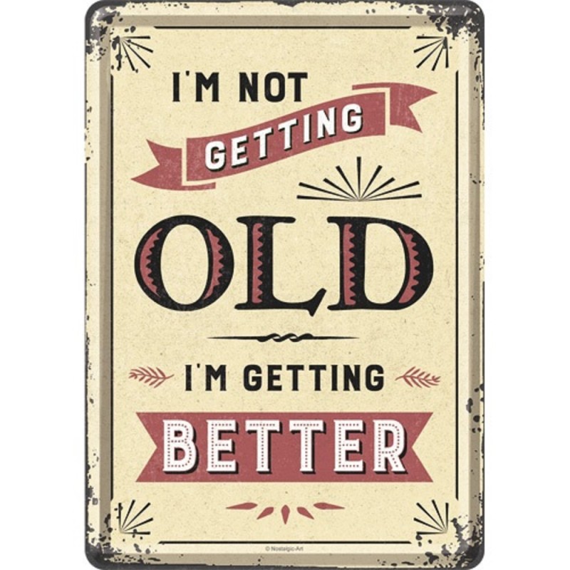 Nostalgic Μεταλλική κάρτα σε φάκελο Word Up Im not getting old