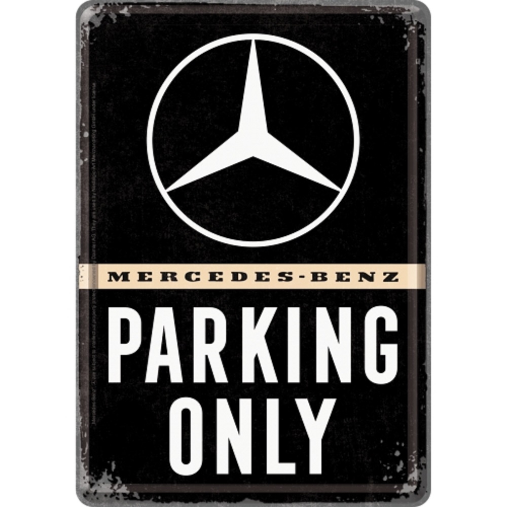 Nostalgic Metal Card Mercedes-Benz - Parking Only