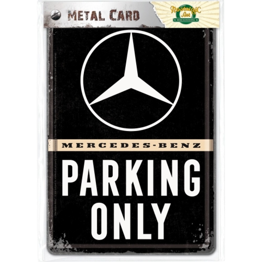 Nostalgic Metal Card Mercedes-Benz - Parking Only
