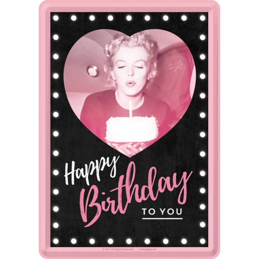 Nostalgic Metal Card Marilyn - Happy Birthday