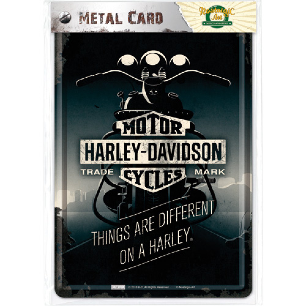 Nostalgic Metal Card Harley-Davidson - Things Are Different