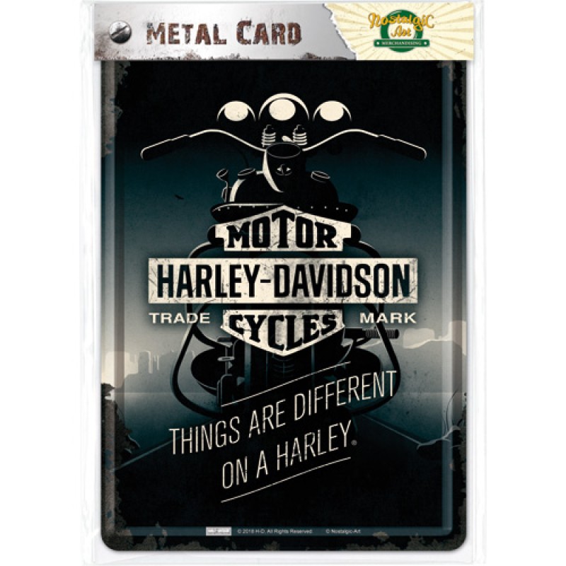 Nostalgic Μεταλλική κάρτα σε φάκελο Harley-Davidson - Things Are Different