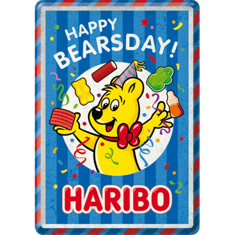 Nostalgic Metal Card Haribo - Happy Bearsday