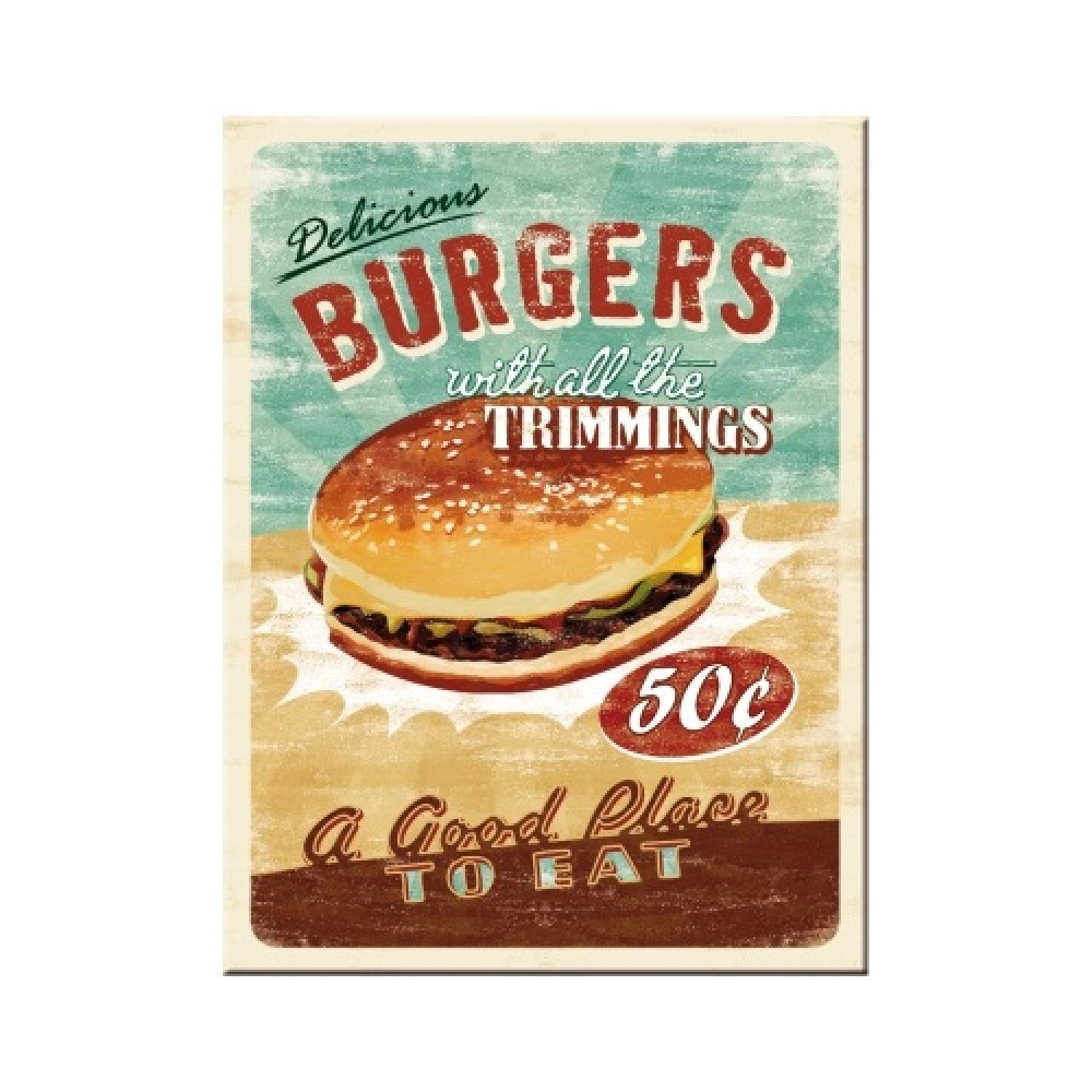Nostalgic Μεταλλικό μαγνητάκι Burgers