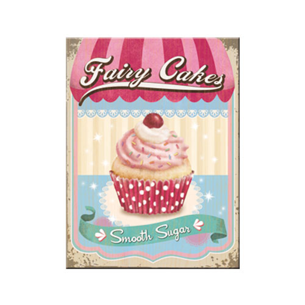 Nostalgic Μεταλλικό μαγνητάκι Home and Country Fairy Cakes - Smooth Sugar