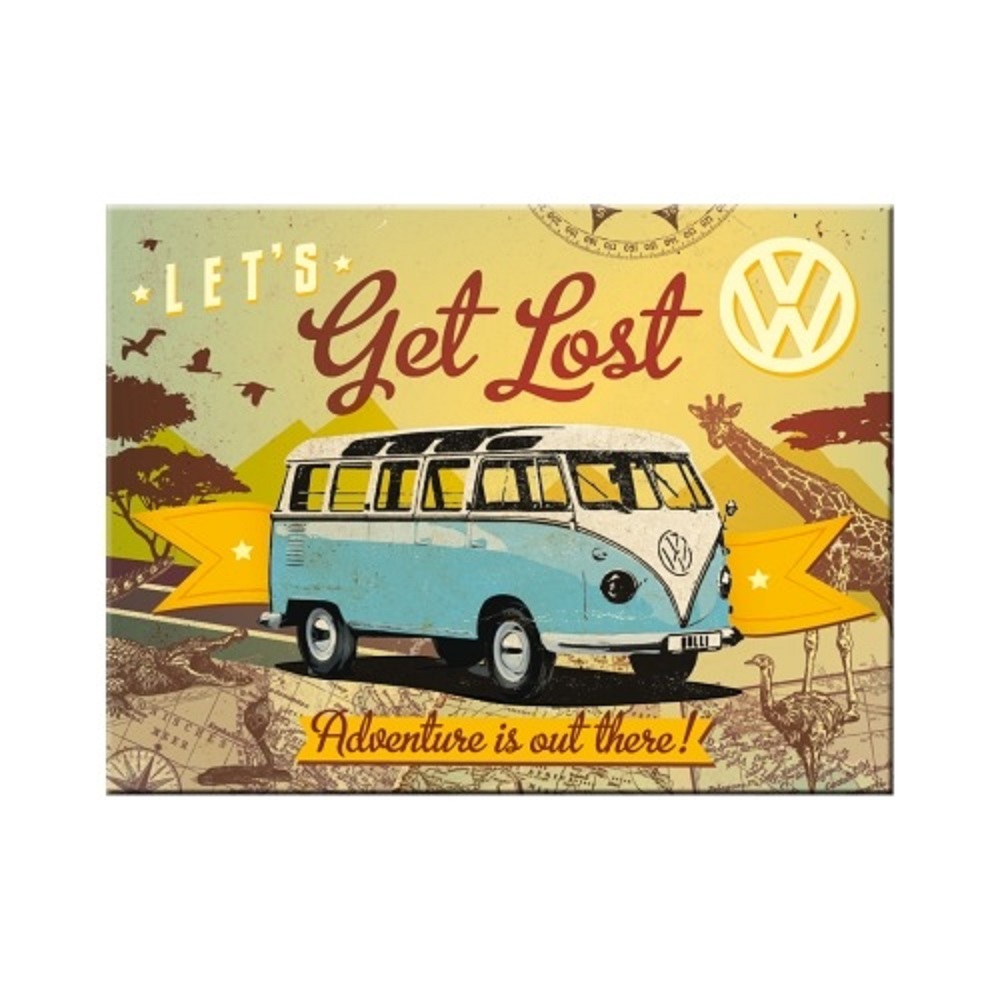 Nostalgic Magnet Volkswagen VW Bulli - Let's Get Lost