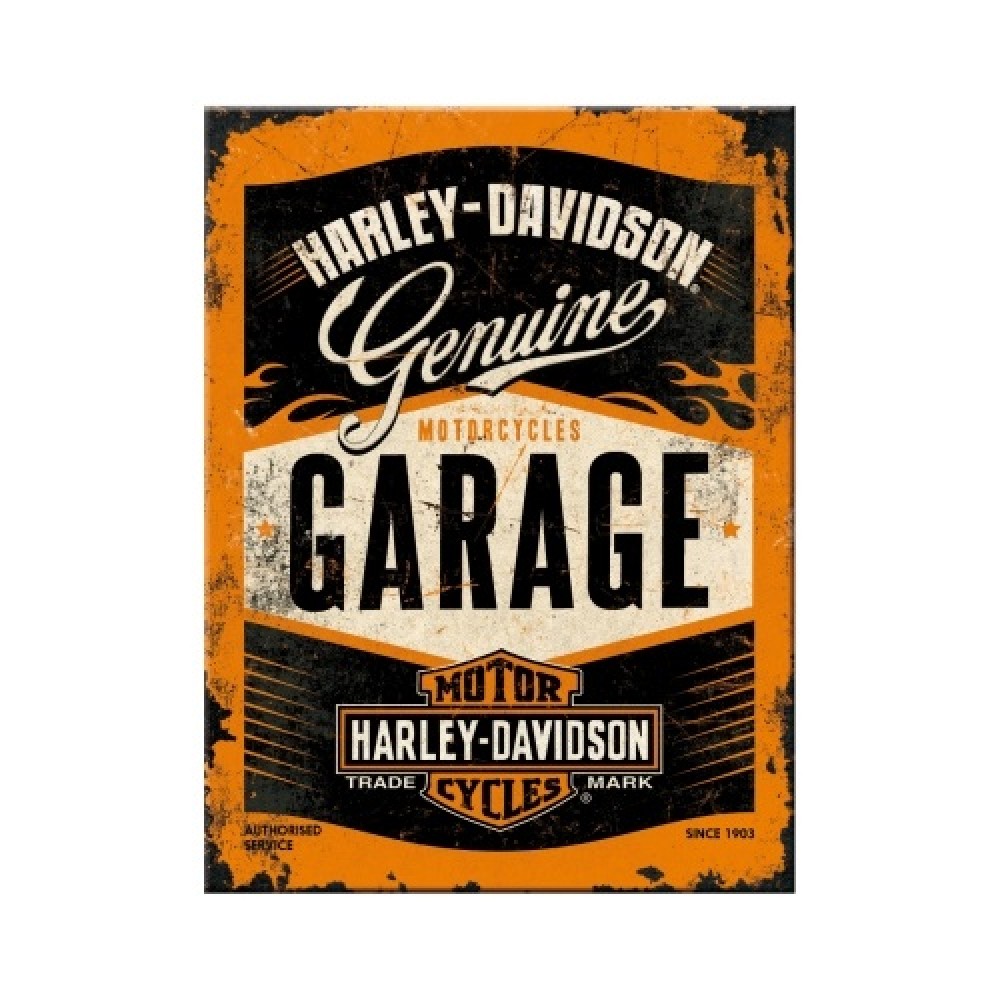 Nostalgic Μεταλλικό μαγνητάκι Harley-Davidson Garage
