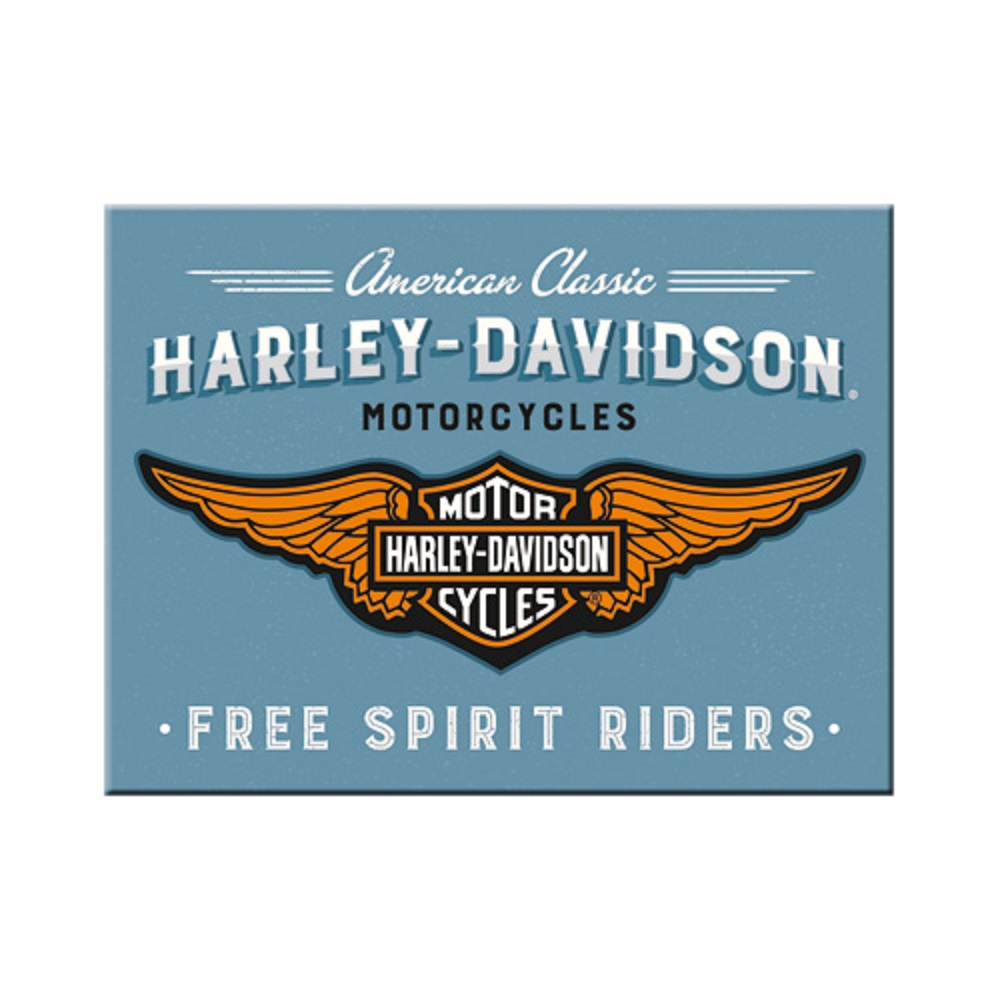 Nostalgic Magnet Harley-Davidson - Logo Blue