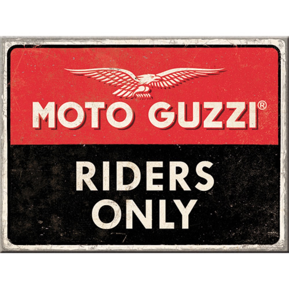 Nostalgic Μεταλλικό μαγνητάκι Moto Guzzi - Riders Only Moto Guzzi