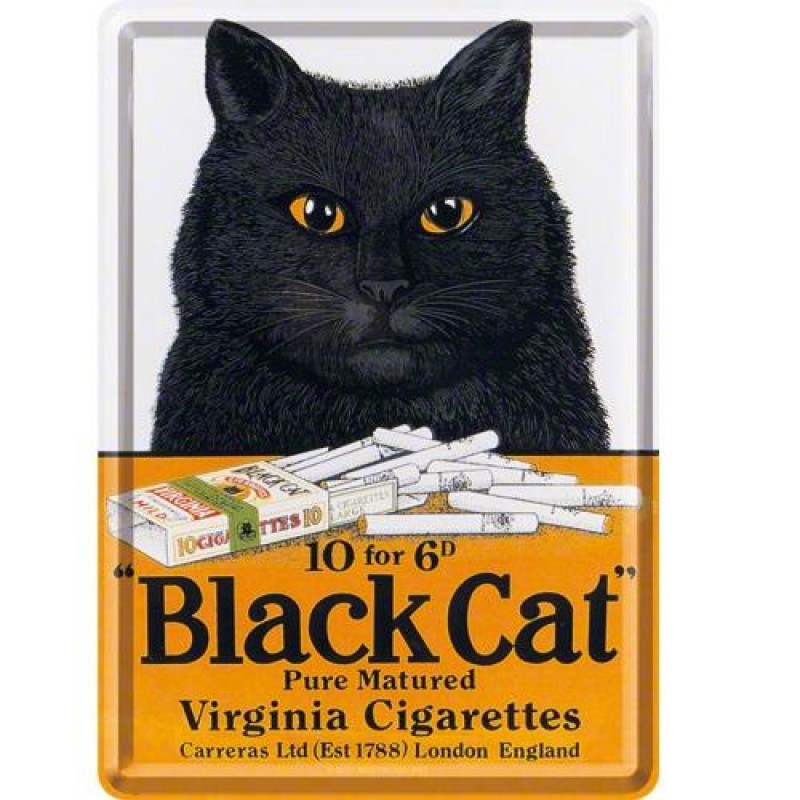 Nostalgic Μεταλλική κάρτα σε φάκελο Black Cat
