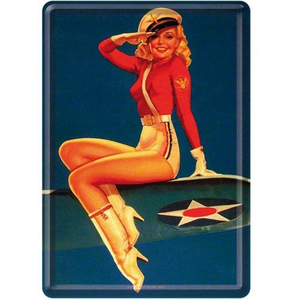 Nostalgic Μεταλλική κάρτα σε φάκελο Pin up Airforce