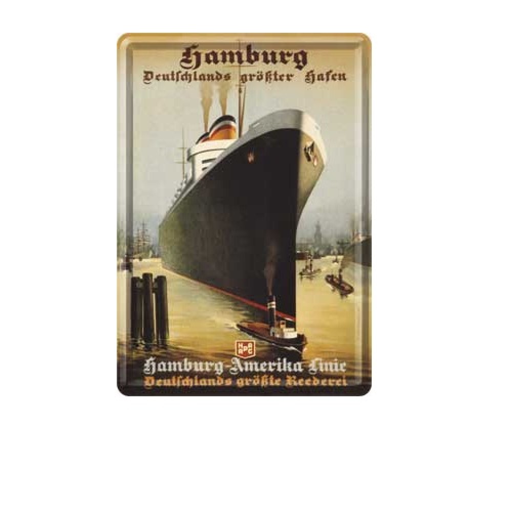 Nostalgic Μεταλλική κάρτα σε φάκελο 10x14εκ. Hamburg-Deutschlands