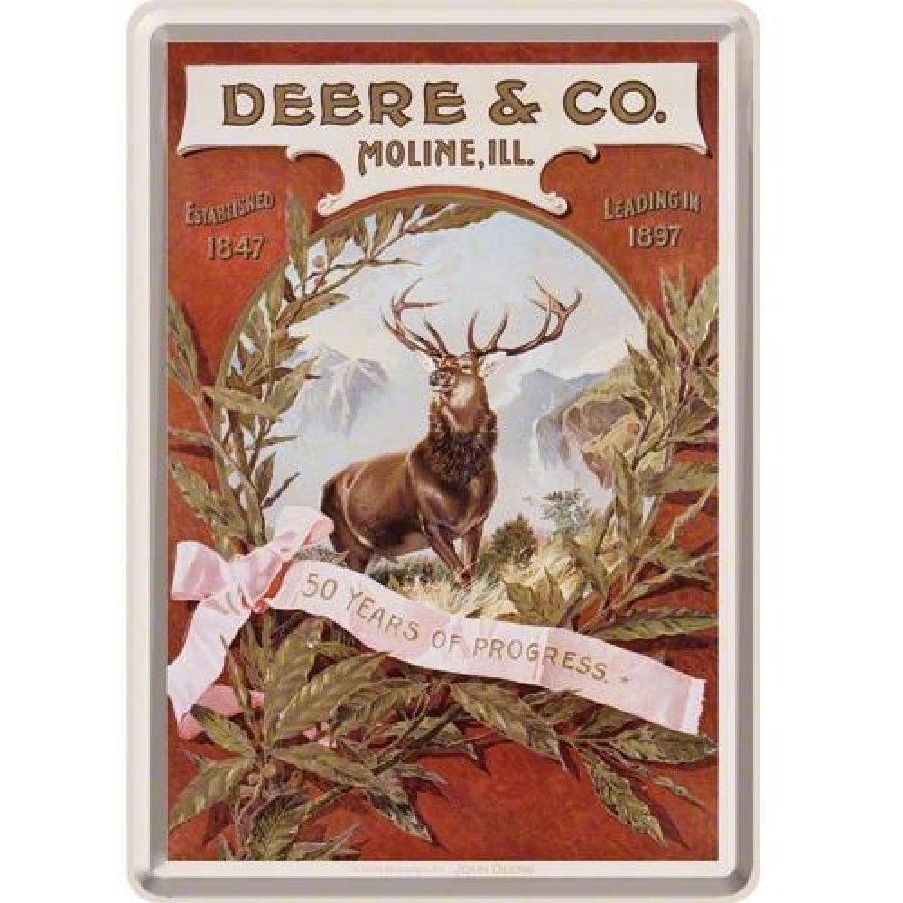 Nostalgic Μεταλλική κάρτα σε φάκελο. John Deere Deere and Co.