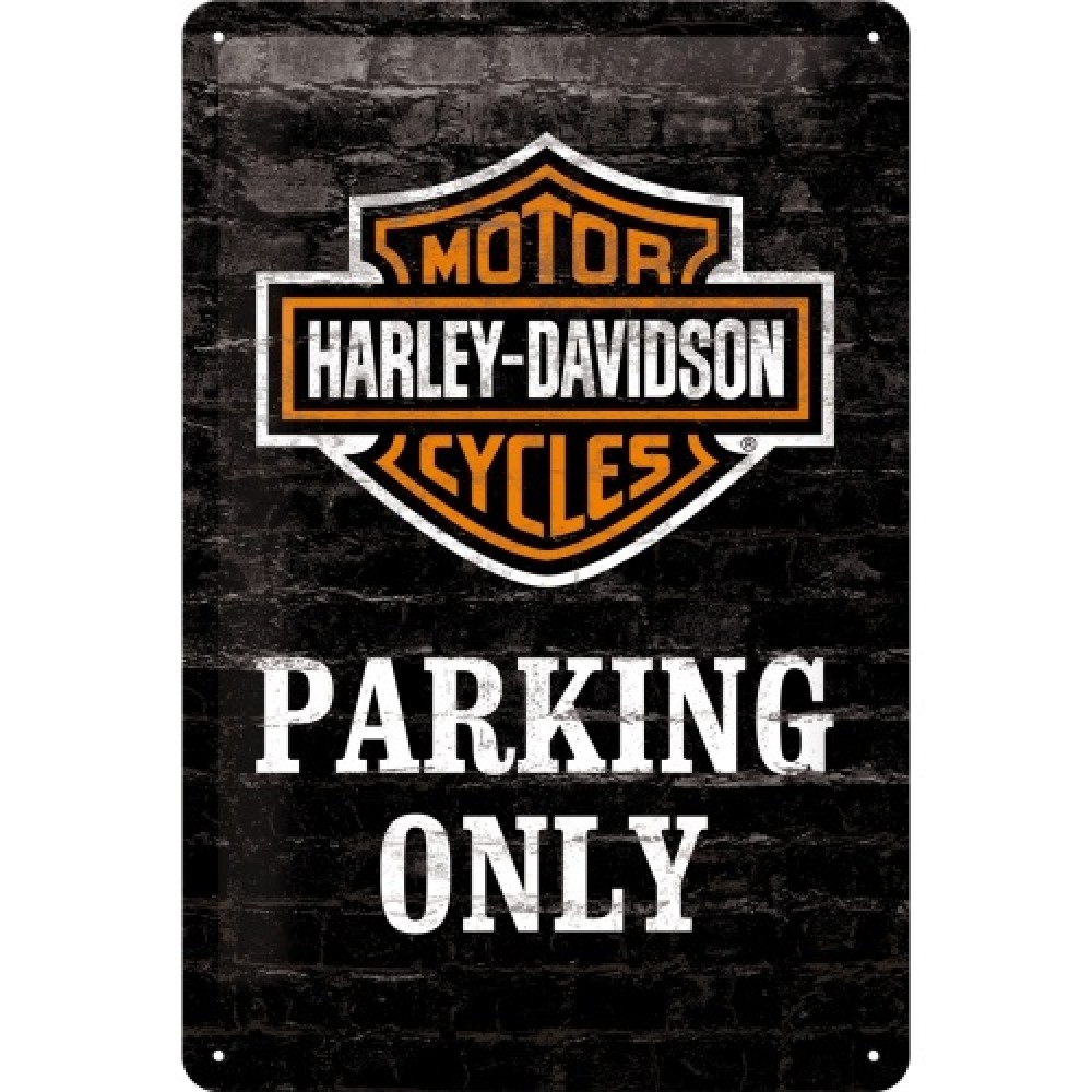 Nostalgic Μεταλλικός πίνακας 20x30 εκ. Harley-Davidson Parking Only
