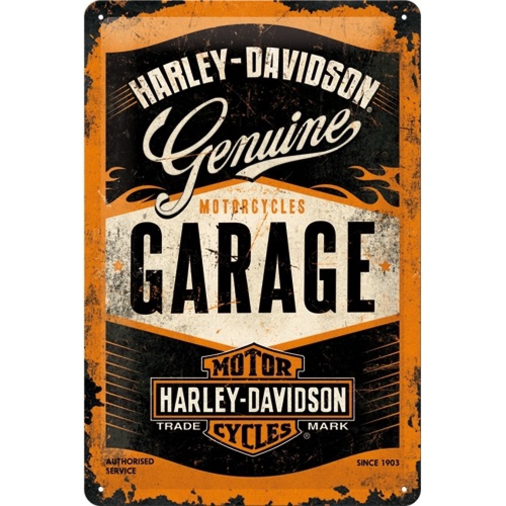 Nostalgic Μεταλλικός πίνακας Harley-Davidson Garage