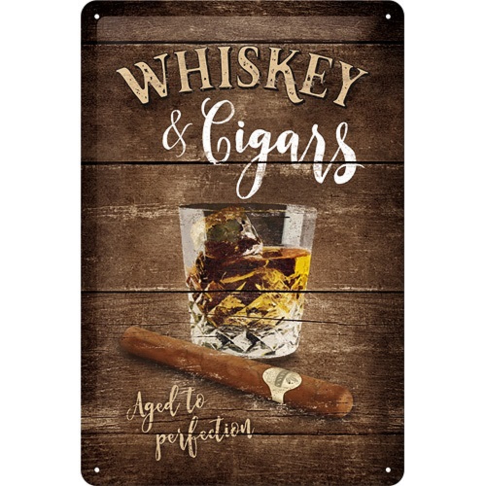 Nostalgic Μεταλλικός πίνακας Open Bar Whiskey