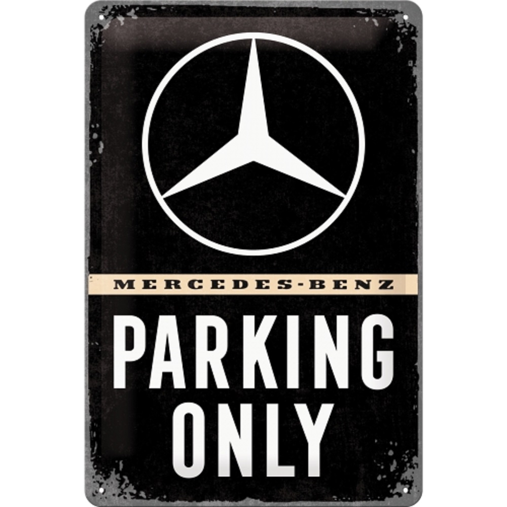 Nostalgic 20 x 30 Tin Sign Mercedes-Benz - Parking Only