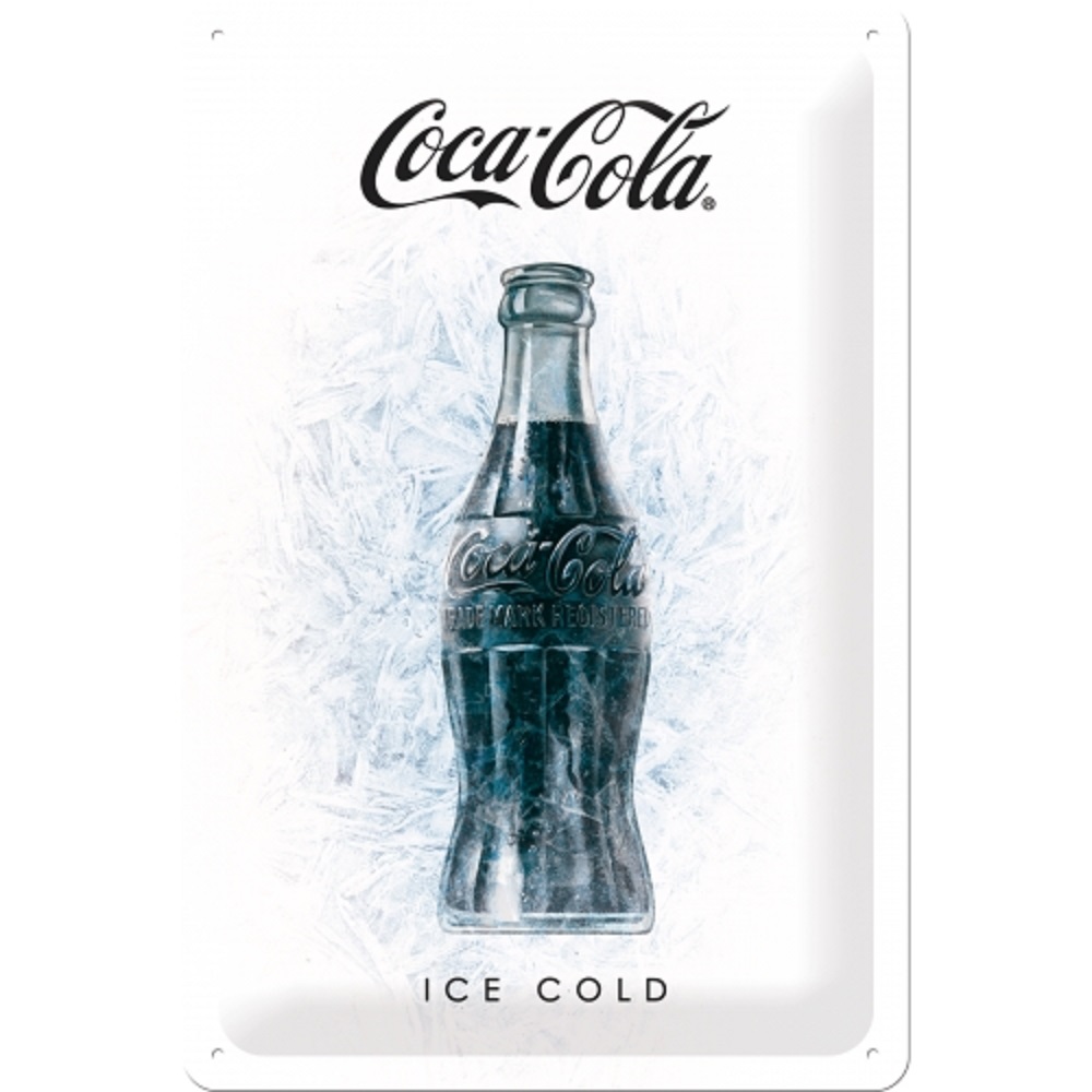 Nostalgic Μεταλλικός πίνακας Coca-Cola - Ice White