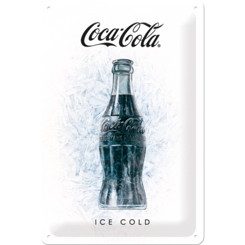 Nostalgic Μεταλλικός πίνακας Coca-Cola - Ice White