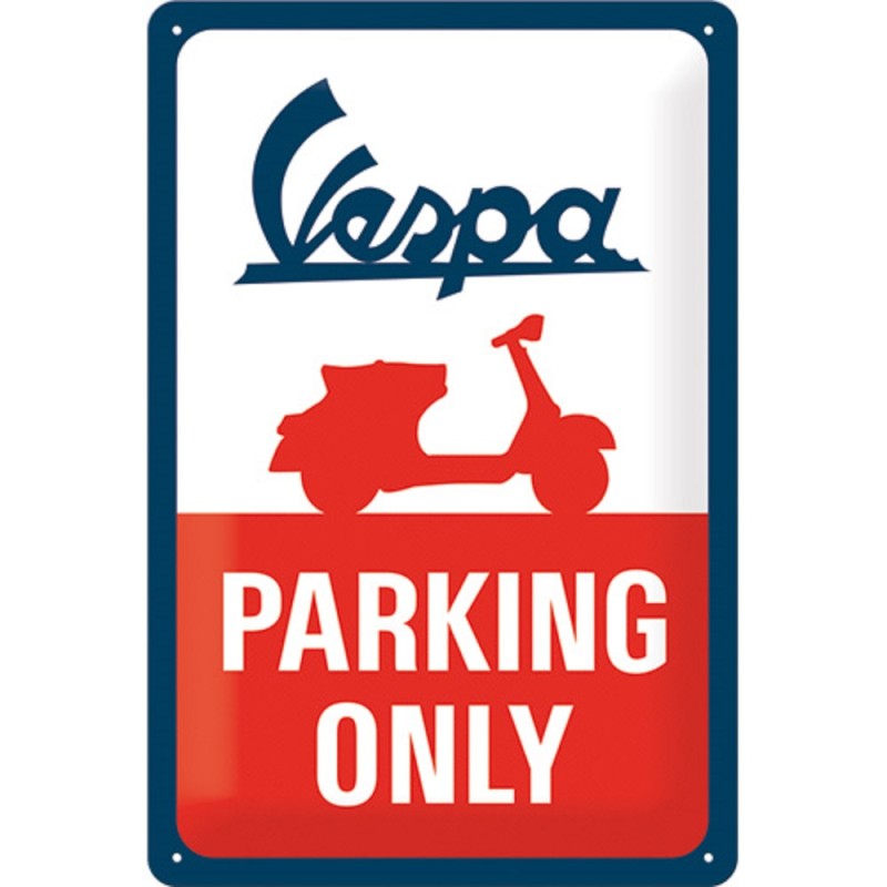 Nostalgic Μεταλλικός πίνακας Vespa - Parking Only