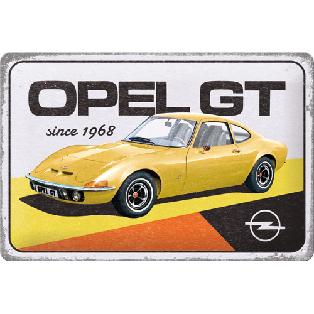 Nostalgic Tin Sign 20 x 30 Opel - GT since 1968