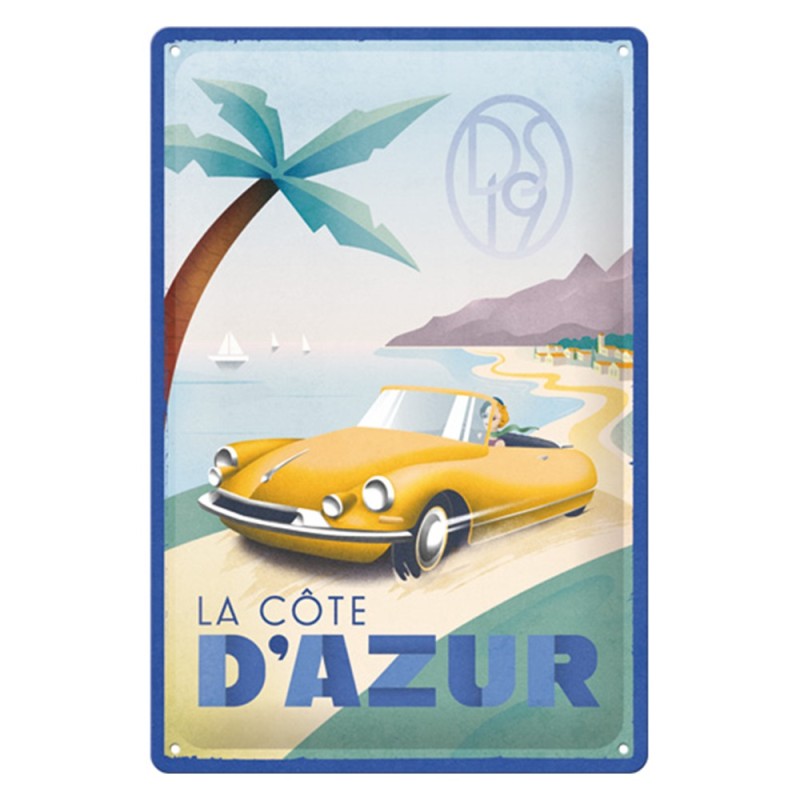 Nostalgic Μεταλλικός πίνακας DS - La Cote DAzur DS19