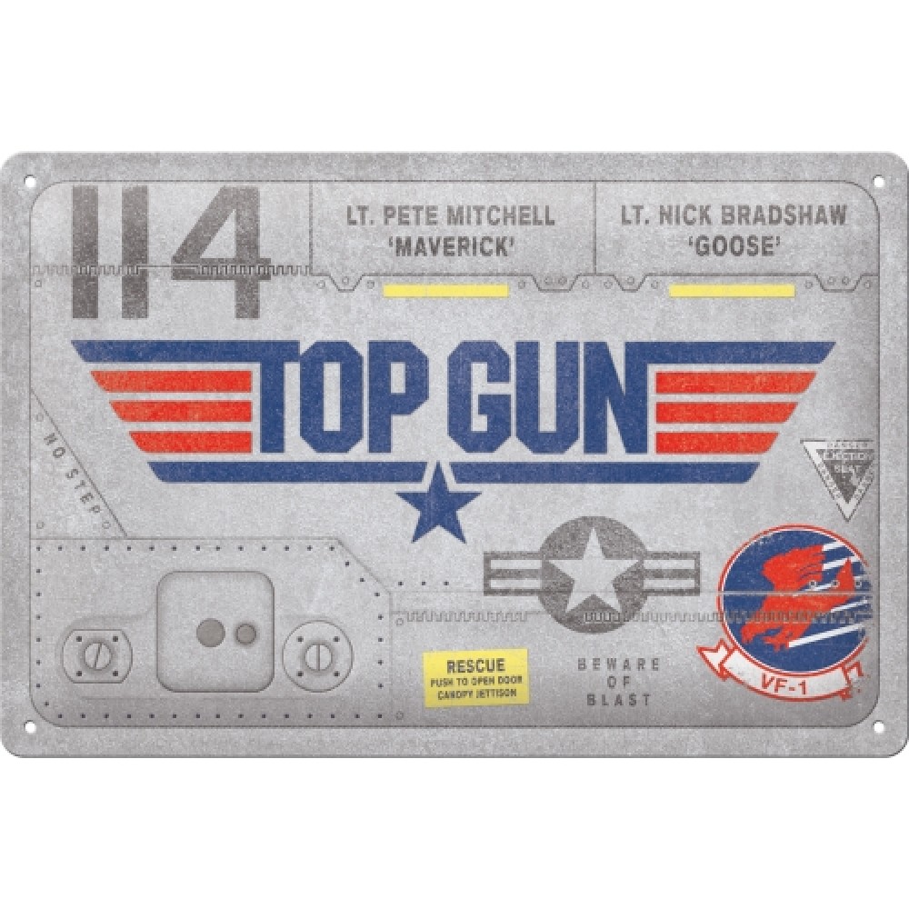 Nostalgic Tin Sign 20 x 30cm - Paramount - Top Gun - Aircraft Metal