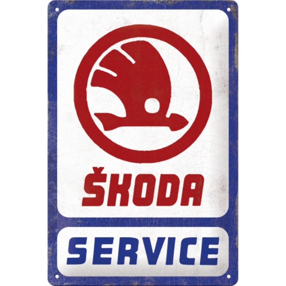 Nostalgic Tin Sign 20 x 30cm Skoda - Service