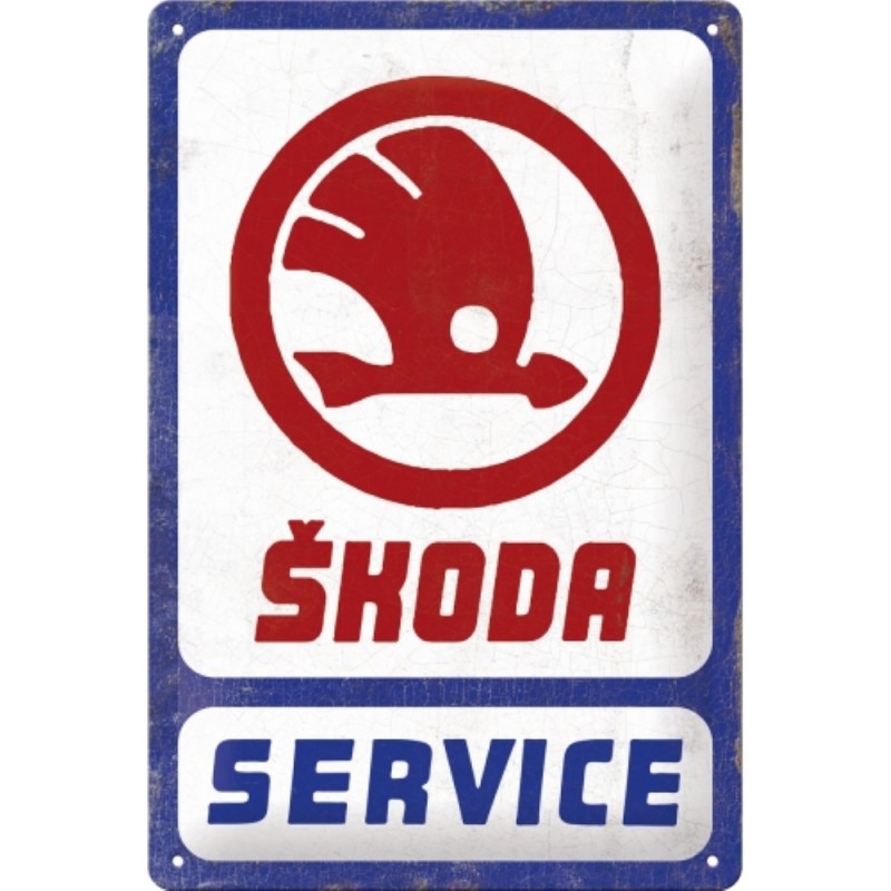 Nostalgic Μεταλλικός πίνακας Skoda - Service