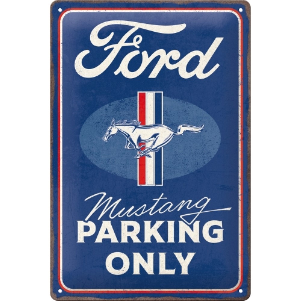 Nostalgic Tin Sign 20 x 30cm Ford Mustang - Parking Only
