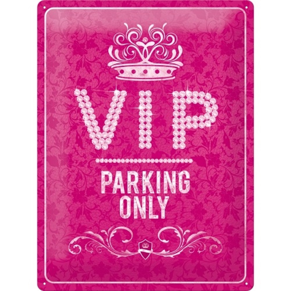 Nostalgic Μεταλλικός πίνακας VIP Pink Parking Only