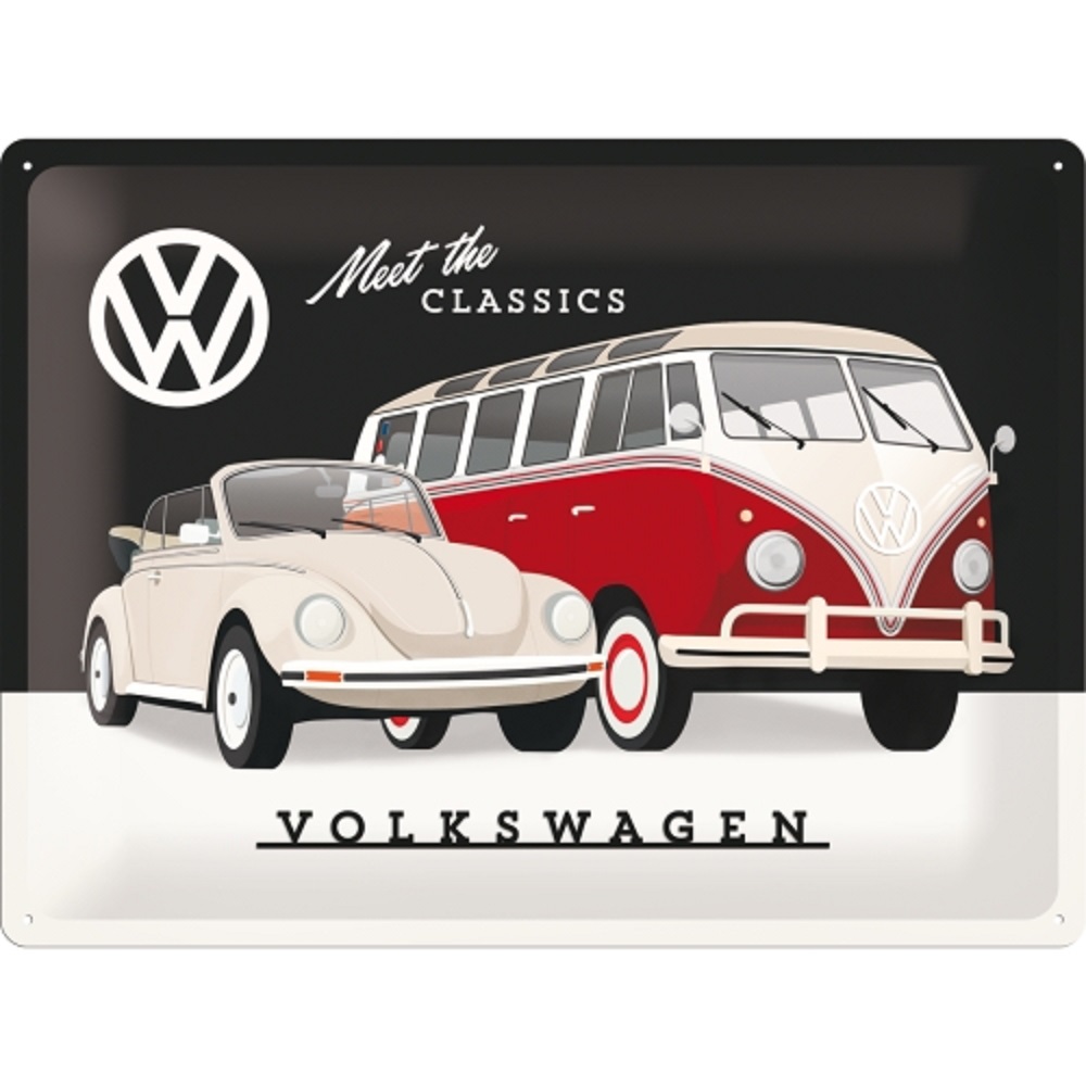 Nostalgic Μεταλλικός πίνακας VW - Meet The Classics