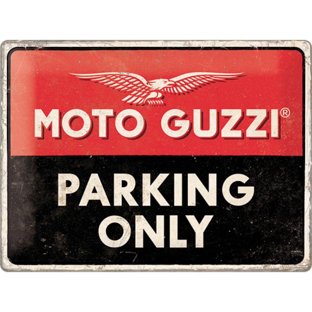 Nostalgic Μεταλλικός πίνακας Moto Guzzi - Parking Only