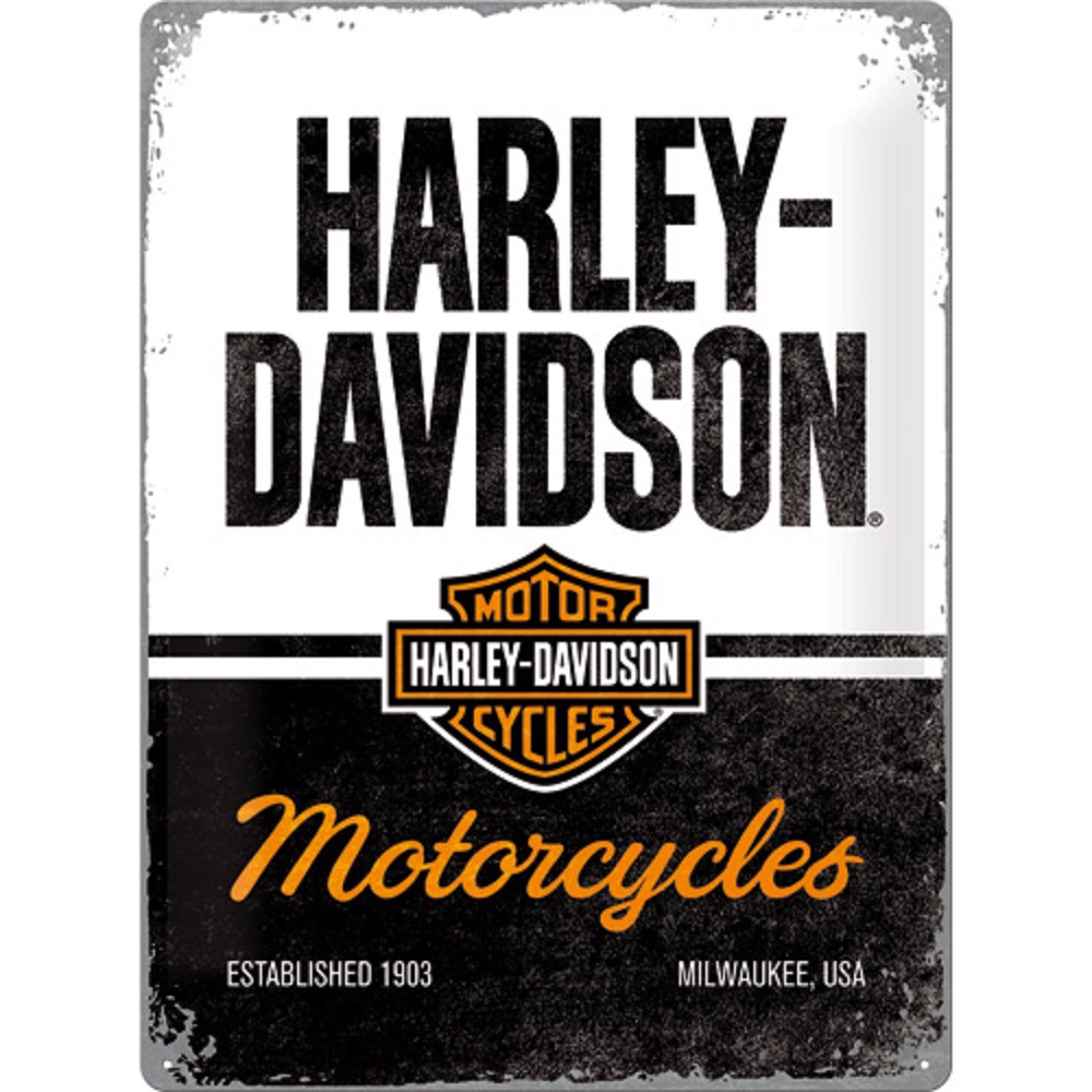 Nostalgic Μεταλλικός πίνακας Harley-Davidson - Motorcycles 30x40x1 cm