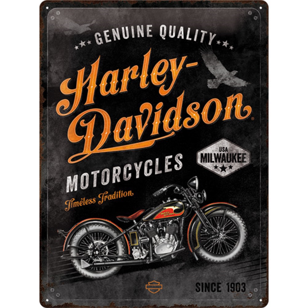 Nostalgic Μεταλλικός πίνακας Harley-Davidson - Timeless Tradition