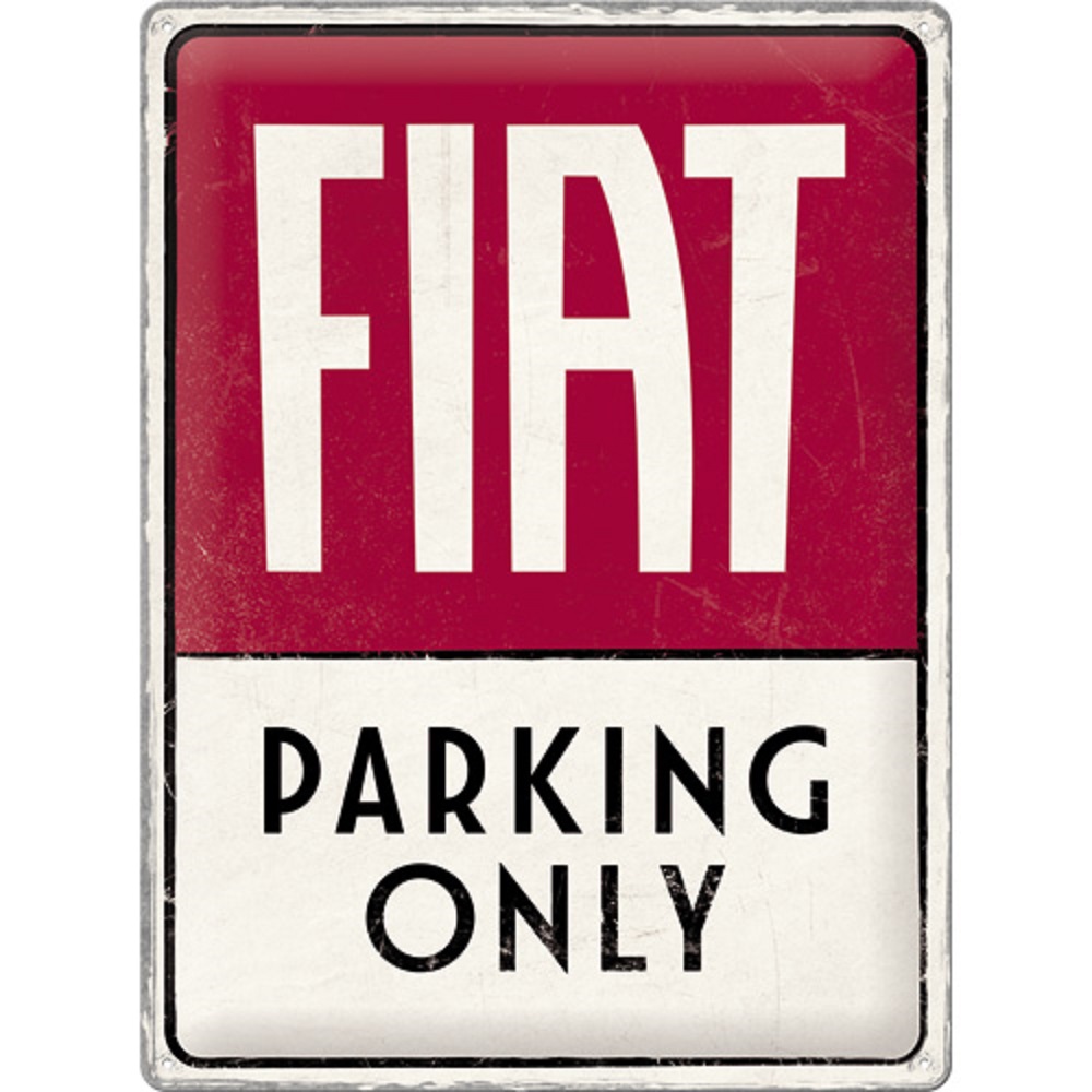 Nostalgic Μεταλλικός πίνακας Fiat - Parking Only