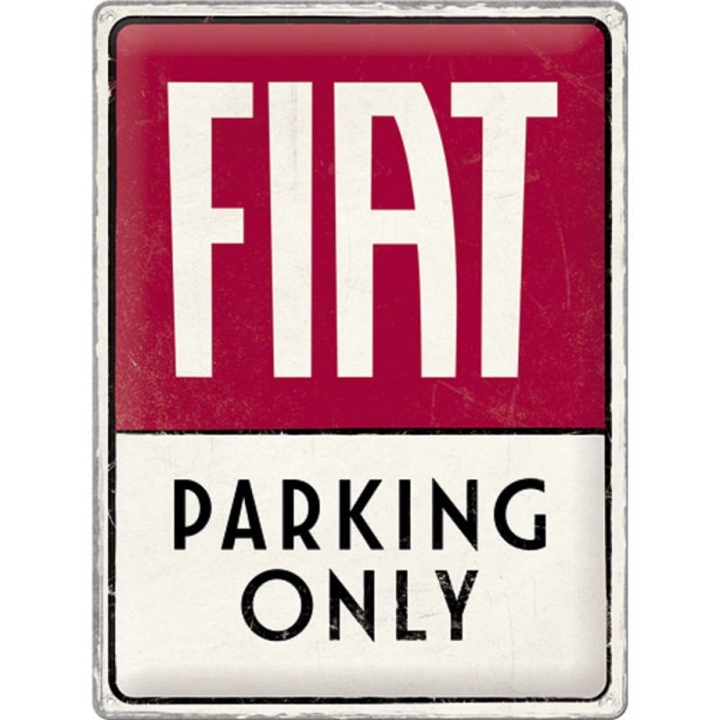 Nostalgic Μεταλλικός πίνακας Fiat - Parking Only