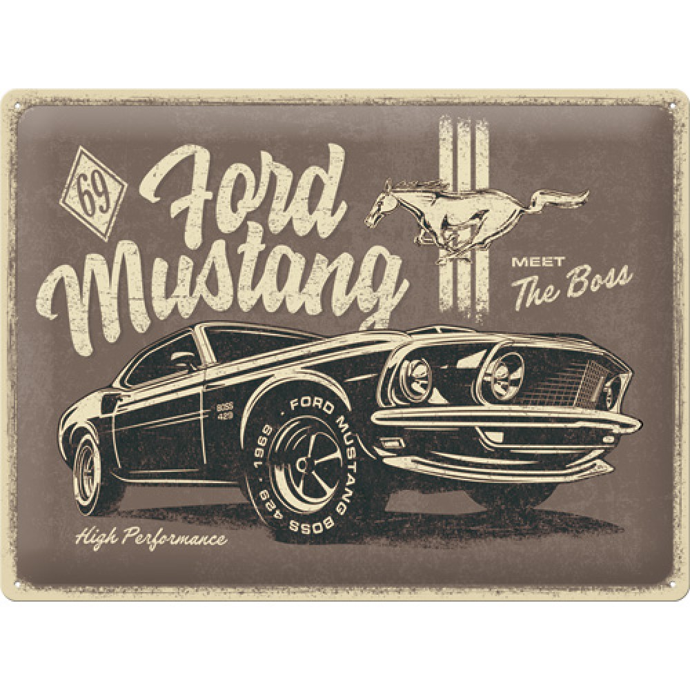Nostalgic Μεταλλικός πίνακας Ford Mustang - The Boss