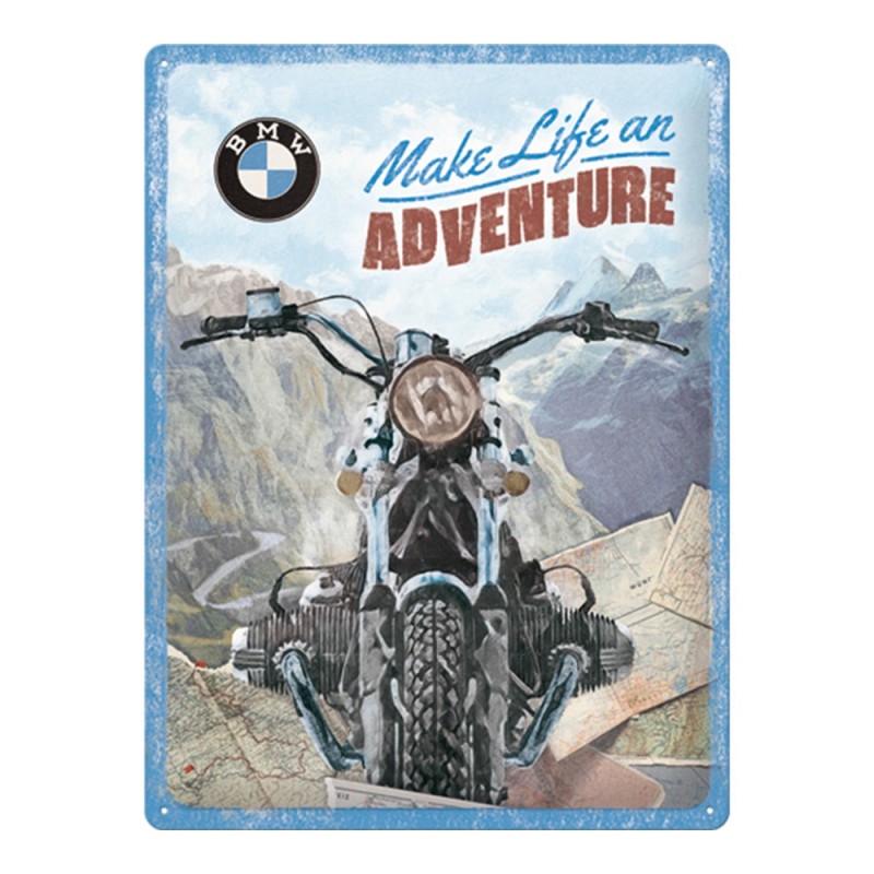 Nostalgic Μεταλλικός πίνακας BMW - Make Life an Adventure