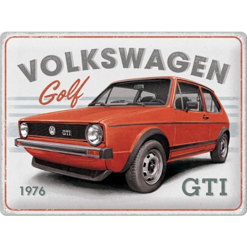 Nostalgic Μεταλλικός πίνακας Volkswagen - VW Golf - GTI 1976