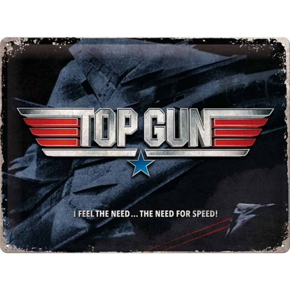 Nostalgic Tin Sign 30 x 40cm - Paramount - Top Gun - The Need for Speed